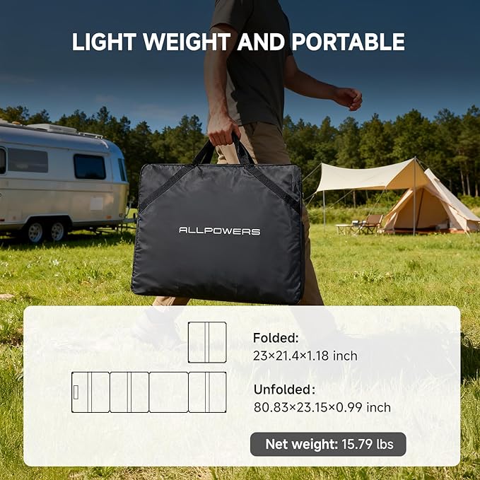 ALLPOWERS SOLAX SE200 200W Portable Folding Solar Panel, High-Efficiency