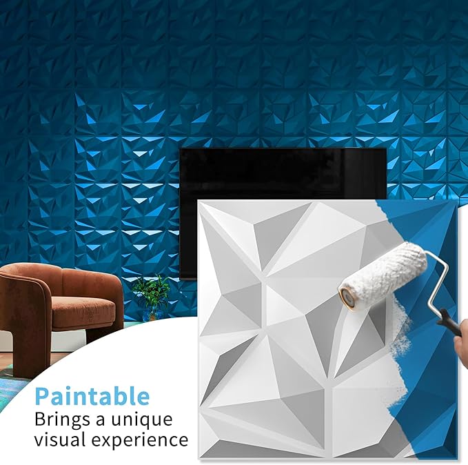 Art3d 100 Pack Decorative 3D Wall Panels, 97 Sq.Feet PVC Interior Wall Décor