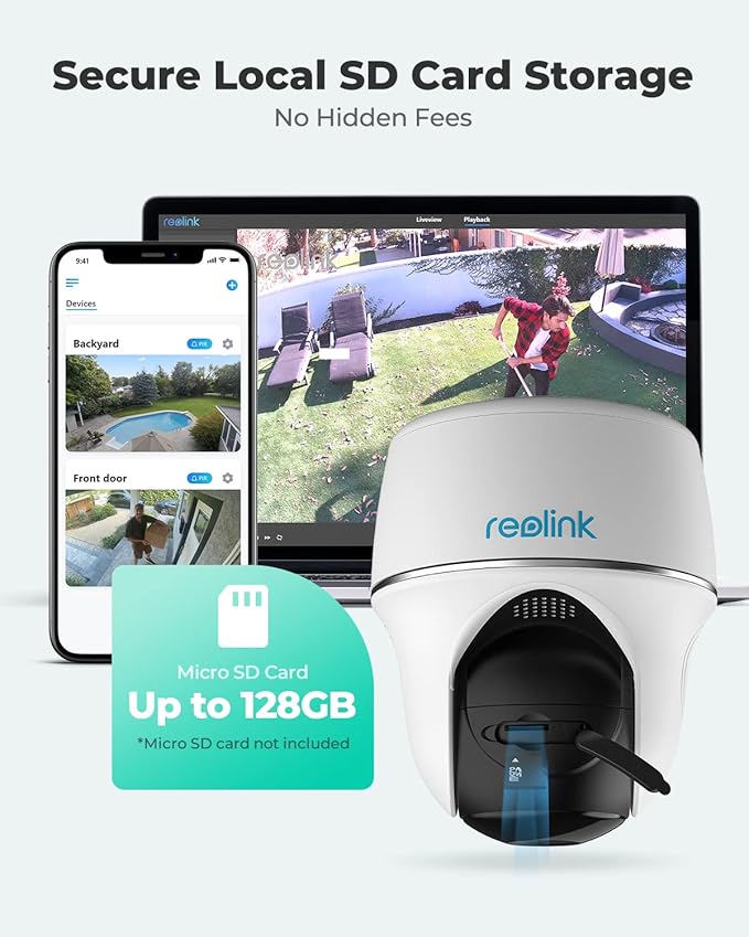 REOLINK Security Cameras Wireless Outdoor, Pan Tilt Solar Powered, 5MP 2K+