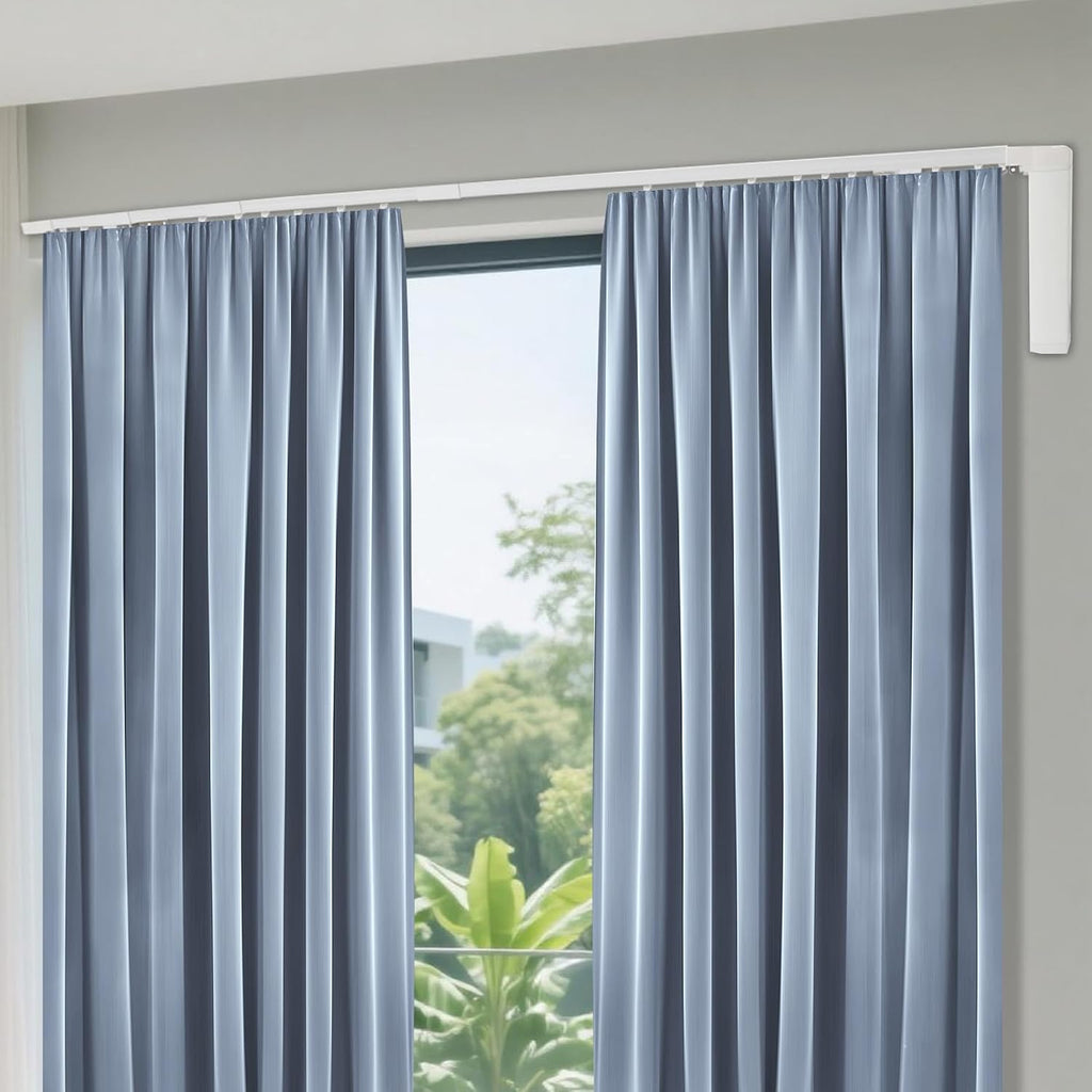 Lemoeyes Electric Curtain Track, Retractable Motorized Curtains Rod within 7.2ft