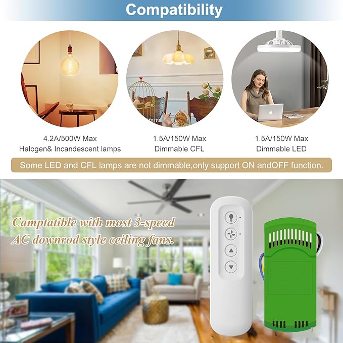 99770 Ceiling Fan Remote Control Kit Replacement