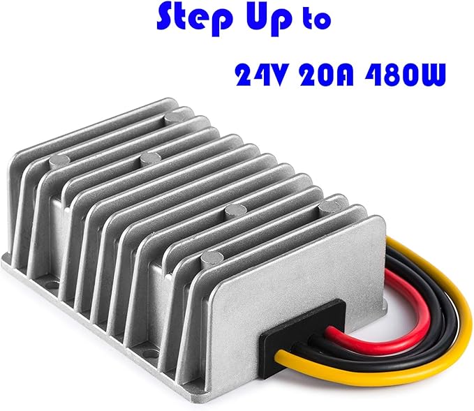 MGGi Waterproof DC/DC Converter 12V Step Up to 24V, Boost Converter 20A 480W
