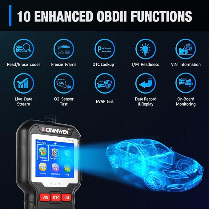 KONNWEI KW320 Car OBD2 Scanner Professional Code Reader Engine Fault Code