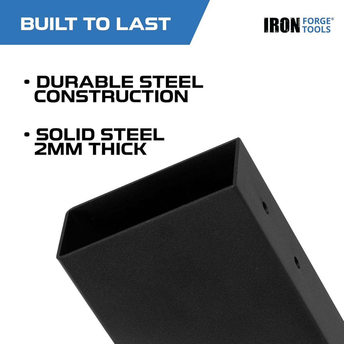 iron forge tools pergola brackets, 2x4 corner kit, side view