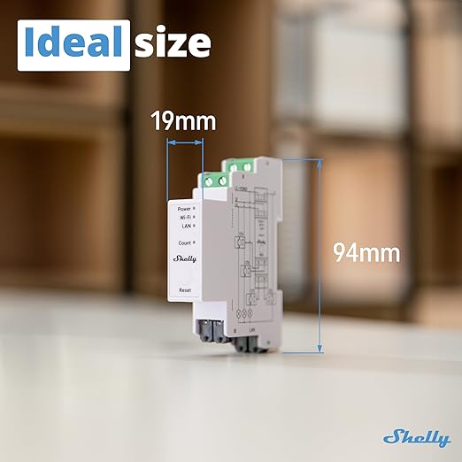 Shelly Pro 3EM | Wi-Fi & LAN, 3-Phase Smart Energy Meter | 2-Way Consumption |