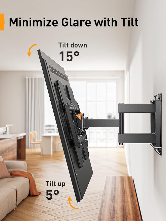Perlegear UL Listed Full Motion TV Wall Mount