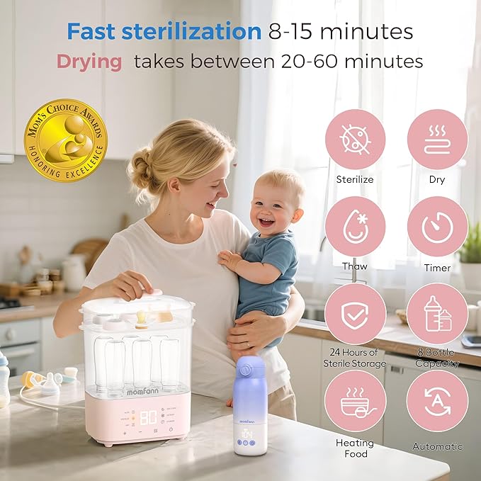 Bottle Sterilizer and Dryer, All-in-One Electric Steam Sterilizer Bottle