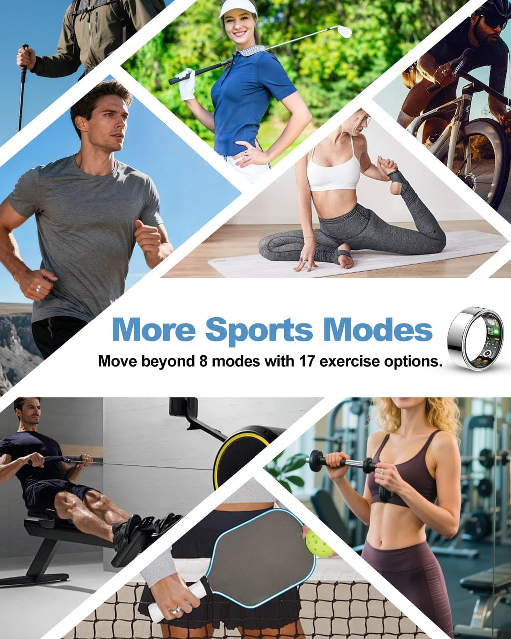 benio gen4 smart ring health & fitness tracker, side view