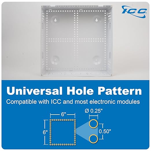ICC 14” Plastic Structured Wiring Enclosure, Media Enclosure