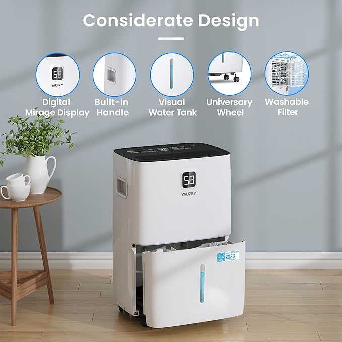 Yaufey 80 Pints Energy Star Dehumidifier