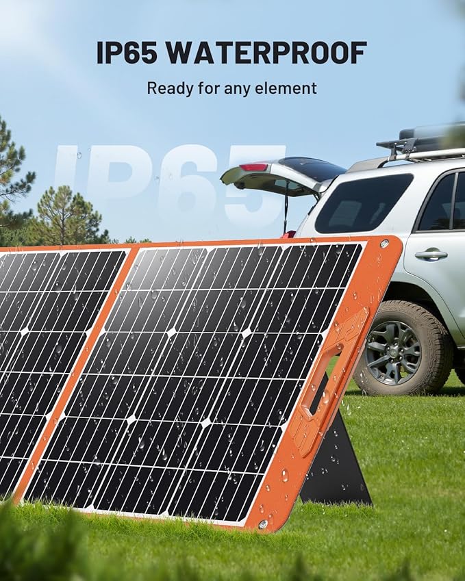 100W Portable Solar Panel for Power Station, 19.8V Foldable Solar Charger