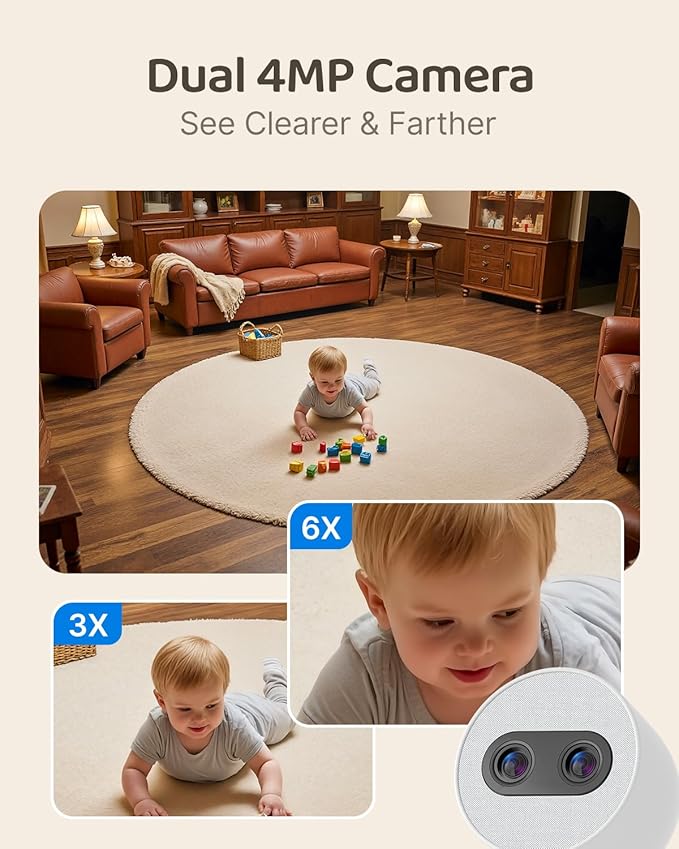 Simsky Split Screen Video Baby Monitor