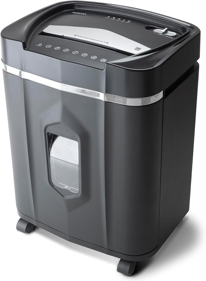 Aurora High-Security 12-Sheet Micro-Cut Paper/CD and Credit Card Shredder