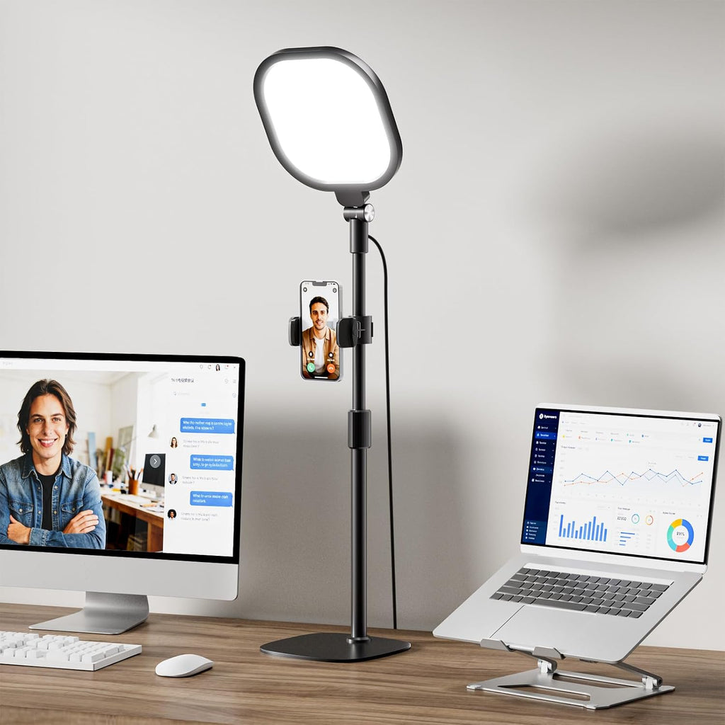 Video Conference Lighting for Zoom Meeting, Ring Light for Desk