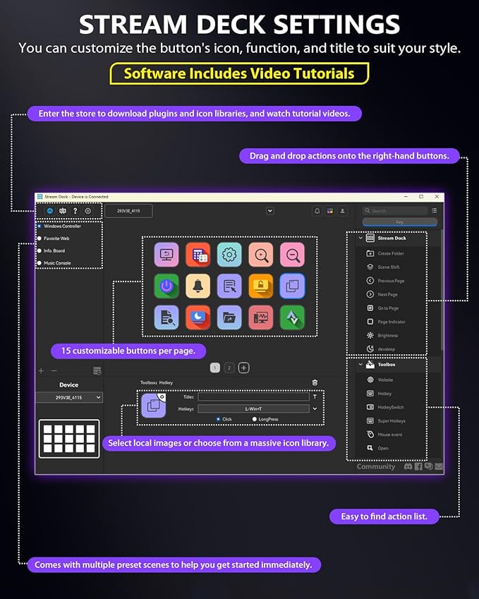 GuileKeys Stream Controller, Stream Deck