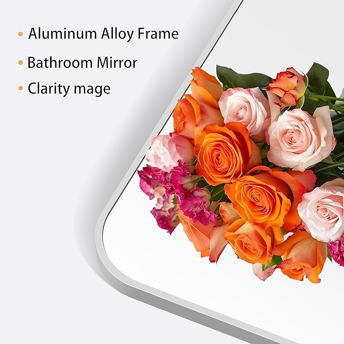 40" x 36"Bathroom Mirror, Decorative Rectangular Vanity Mirror