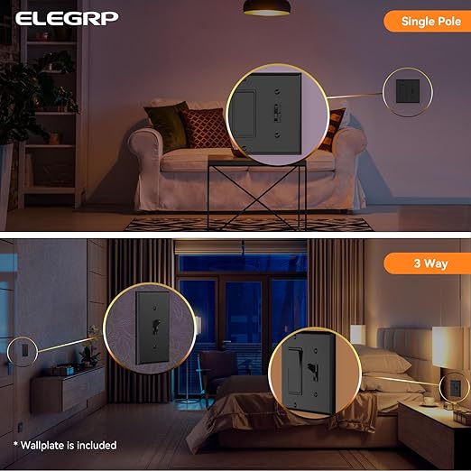 ELEGRP Digital Toggle Dimmer Switch (6 Pack)