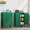 Small Locking Cabinet, Metal Storage Cabinet with Doors and 2 Shelves