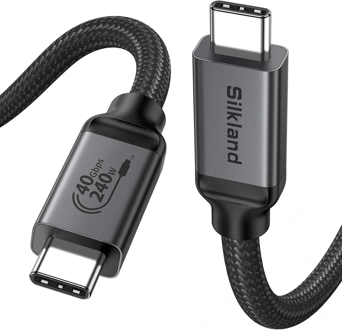 Silkland USB 4 for Long Thunderbolt 4 Cable 10FT, 40Gbps/8K Display/240W
