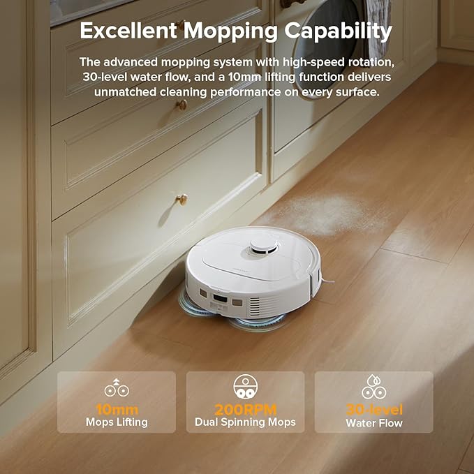 roborock Qrevo Series Robot Vacuum and Mop, 8000Pa Suction, Upgraded from Qrevo