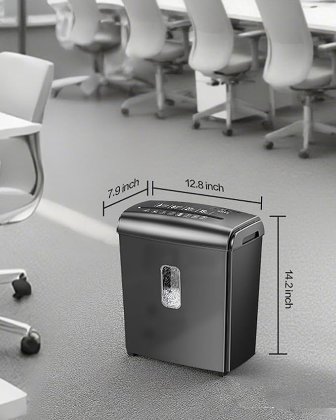 Locksworth 8-Sheet Micro-Cut Paper Shredder, P4 High Security, 4 Gallon Bin