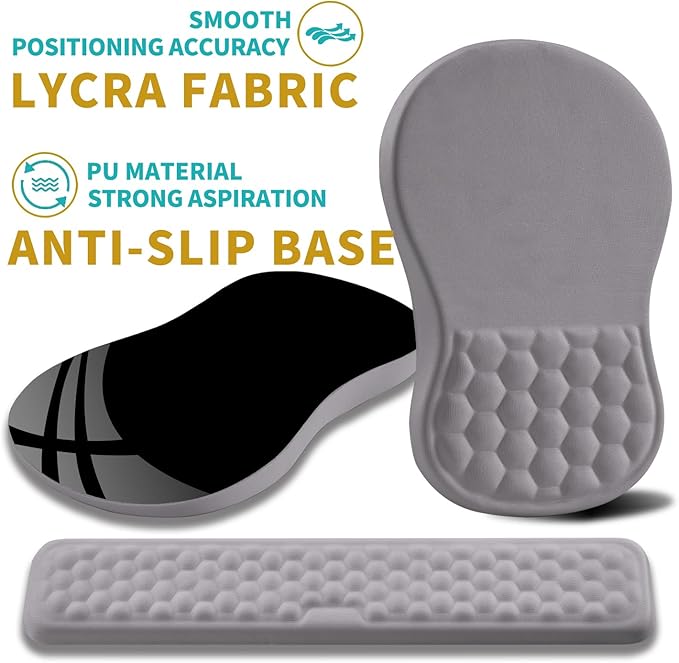 Hokafenle 2 In 1 Ergonomic Mouse Pad Wrist Support & Wrist Rest