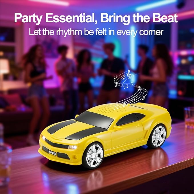 WSTER Classic Sports Car Model Bluetooth Speaker, Portable Wireless Outdoor