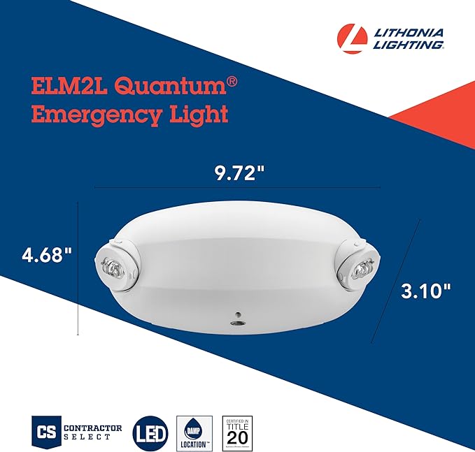 Lithonia Lighting Quantum Emergency Light, Contemporary Commercial LED