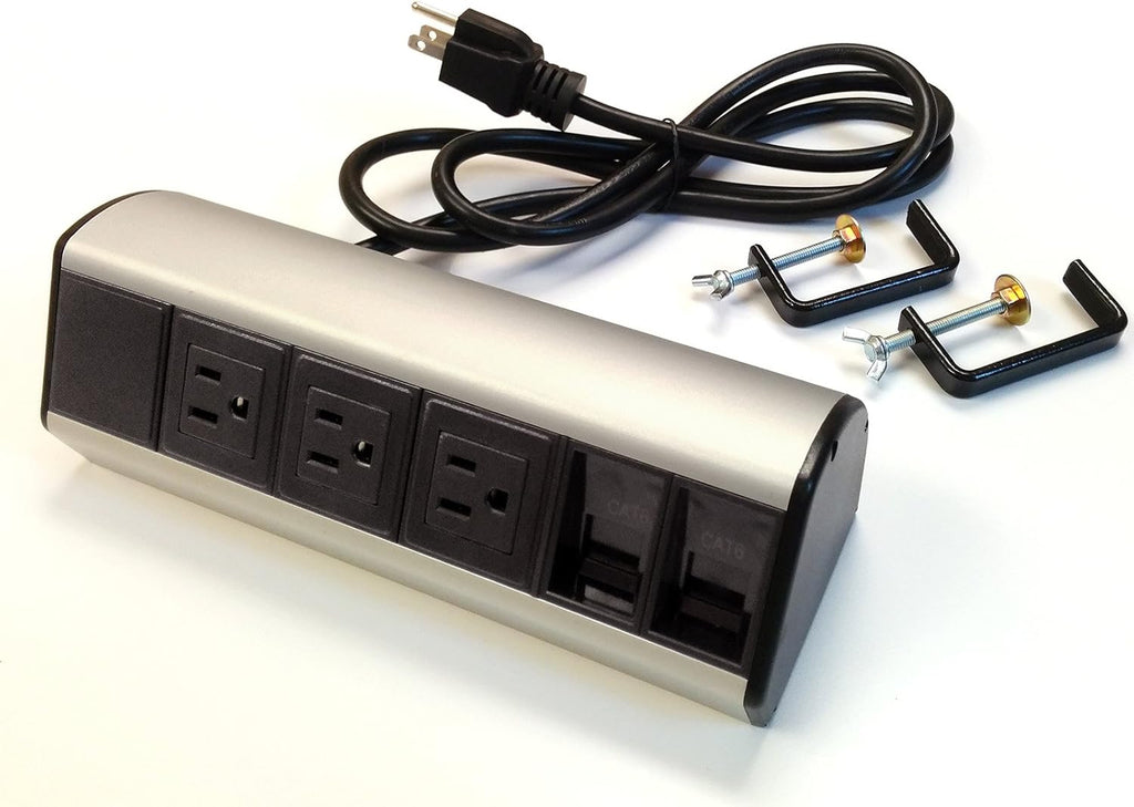 Power & Data Desk Edge Mount Tabletop Center