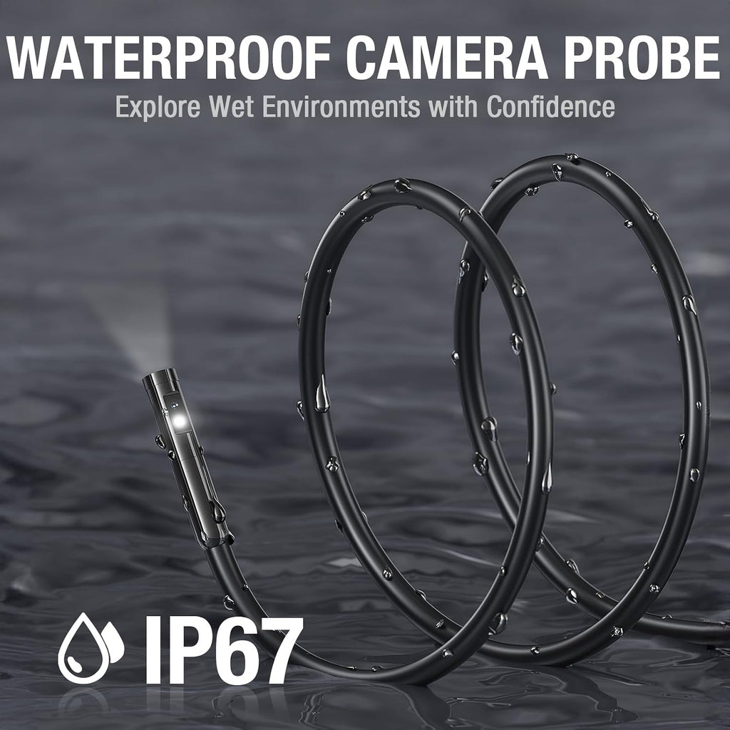 dual lens endoscope with light, teslong ms450 automotive, package contents