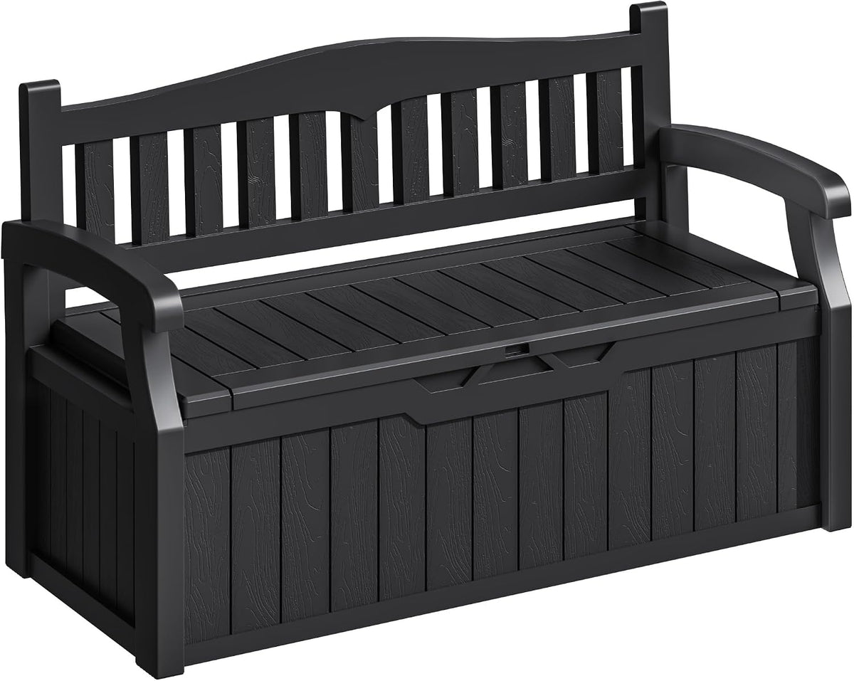 Homall 75 Gallon Outdoor Storage Benches Lockable Deck Box Waterproof