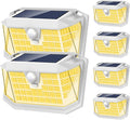 LANSOW Solar Motion Light Outdoor 6 Pack, 188 LED/3 Modes, Warm White Light