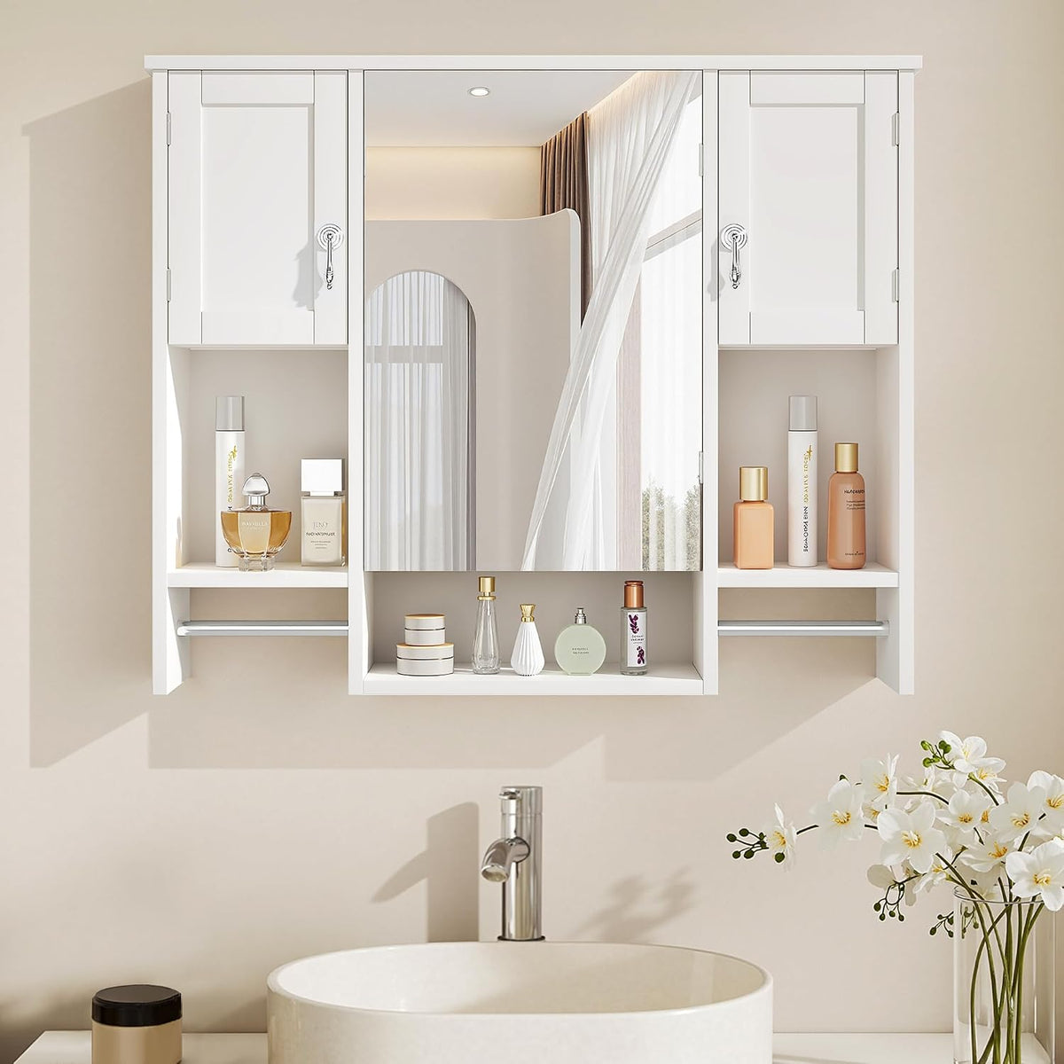 VECELO Bathroom Wall Cabinet