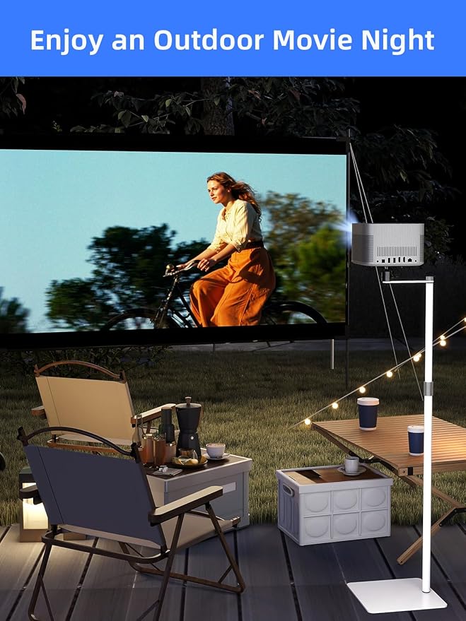 suptek Height Adjustable Projector Stand Against Wall Hidden Stand, 360°Swivel