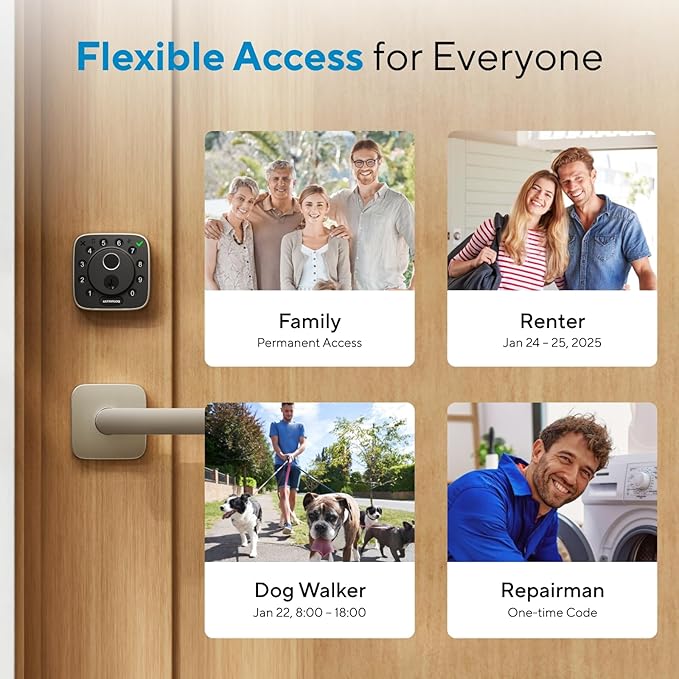 ULTRALOQ Bolt Fingerprint WiFi Smart Lock, Works