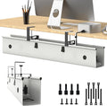 KIGJU Under Desk Cable Management Tray, 40-inch No-Drill Cord Organizer
