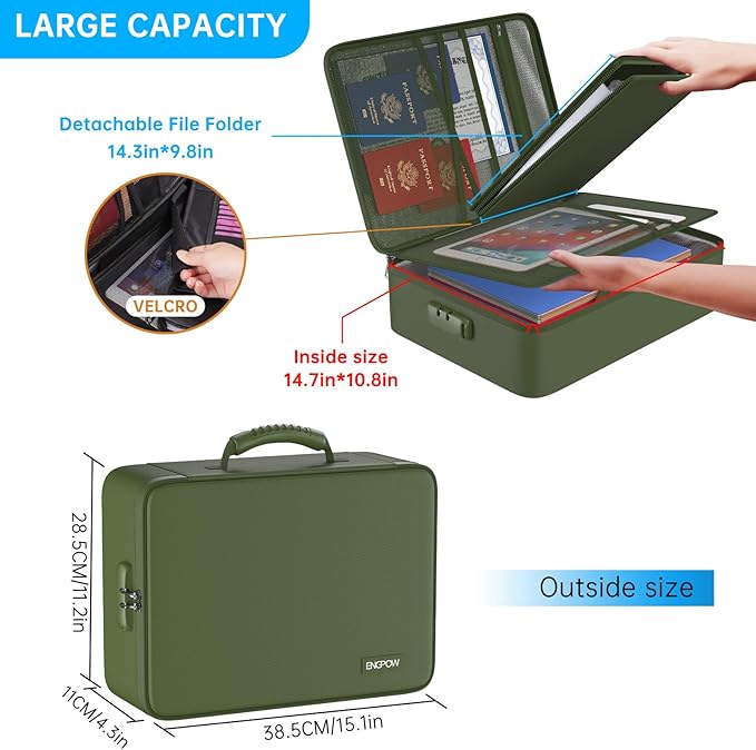 ENGPOW 5200℉ Fireproof File Organizer Bag