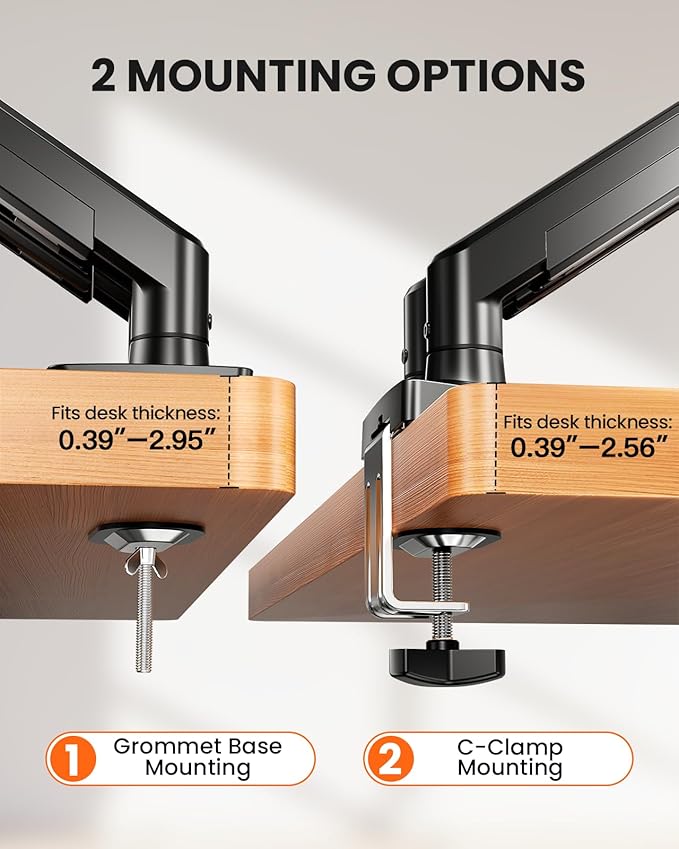ErGear Dual Monitor Arm, Full Adjustable Monitor Mount