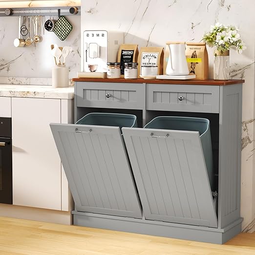 Tilt Out Trash Can Cabinet