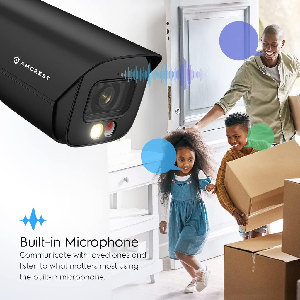 amcrest 5mp ip poe ai camera w/ 49ft, package contents