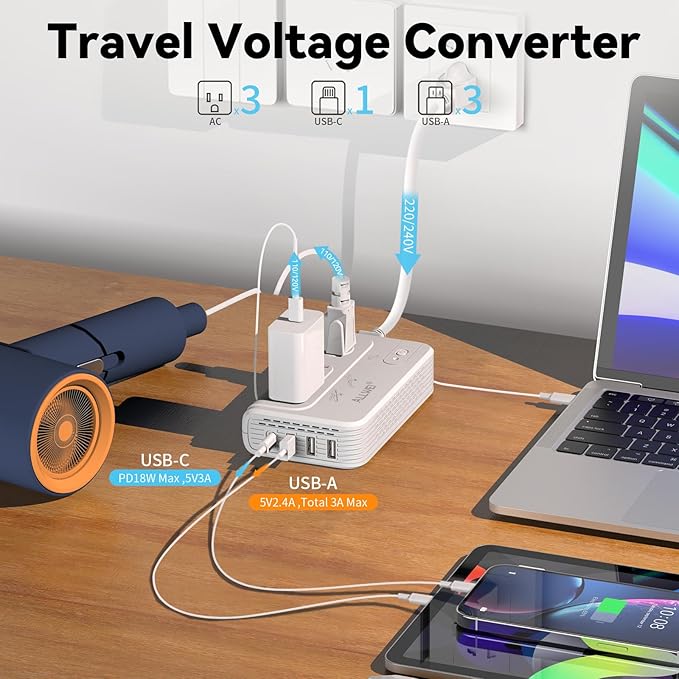 ALLWEI 2000W Travel Voltage Converter 220v to 110v Converter