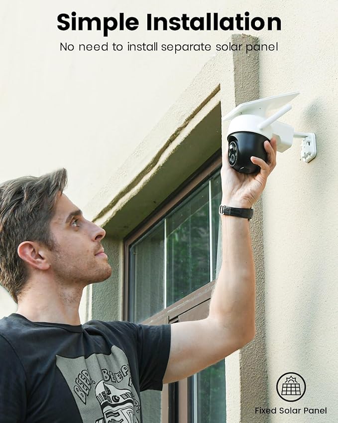 AOSU Solar Camera Security Outdoor