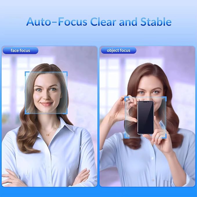 NEWORK 4K Webcam for PC, Ultra 4K HD, 2 Noise Reduction Mics, Auto Focus &