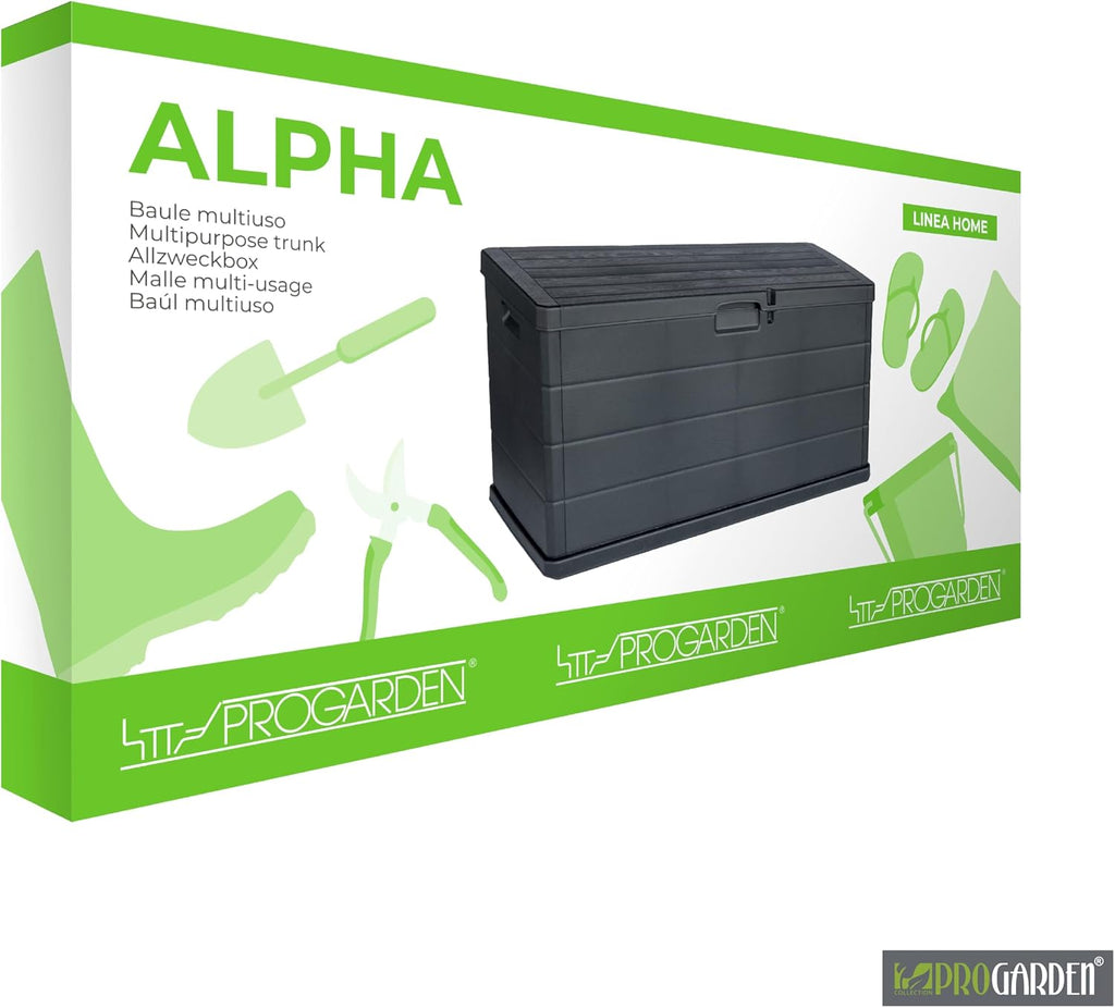 mirada ipae-progarden alpha 340lt trunk box 118x59xh57 anthracite shown in use