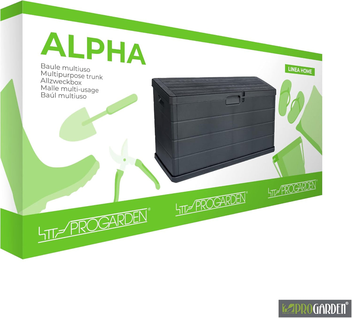 mirada ipae-progarden alpha 340lt trunk box 118x59xh57 anthracite shown in use