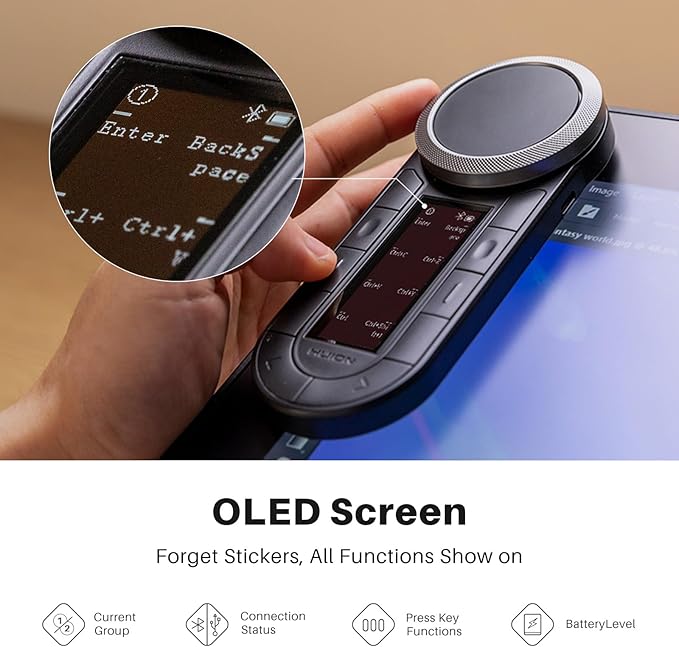 HUION Keydial Remote Bluetooth Programmable Keypad