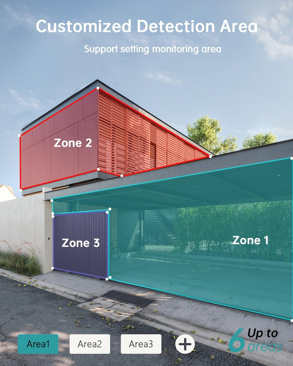 zumimall 2k security cameras wireless outdoor, battery powered on a desk or shelf