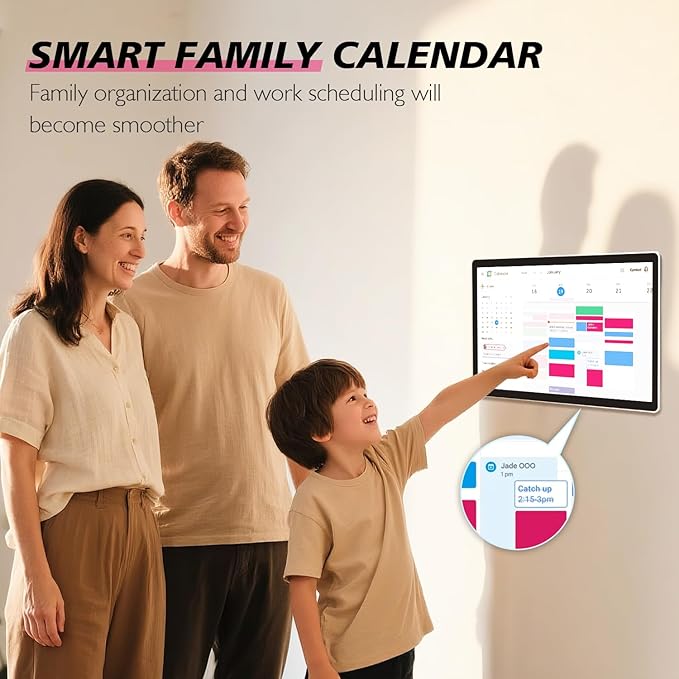 Large Touchscreen Monitor Digital Electronic Calendar, Downloadable APP