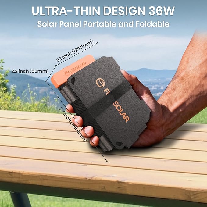 FlexSolar Portable 36W Solar Panel Charger