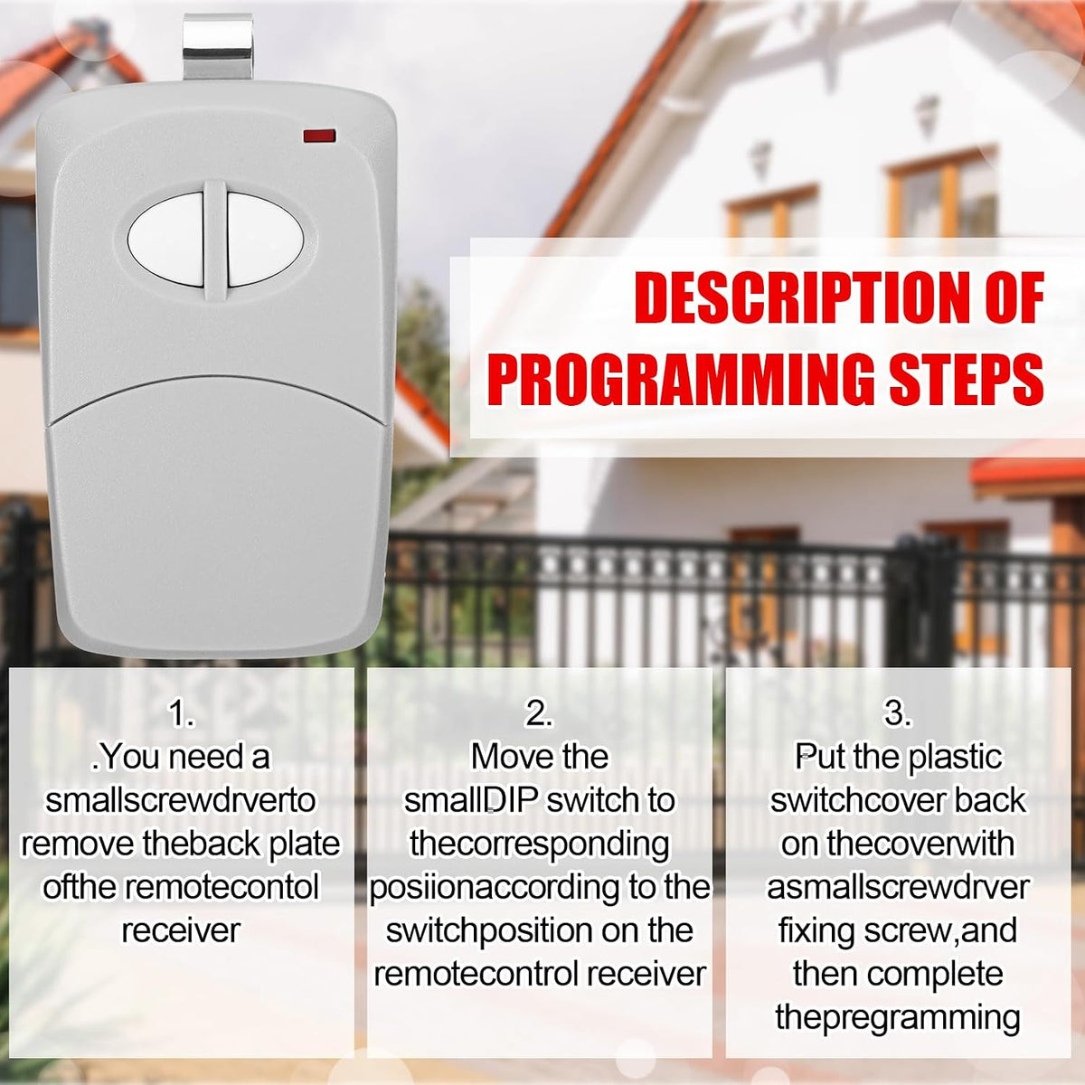 kingdder 4 pcs 2 channel gate opener compatible on a desk or shelf